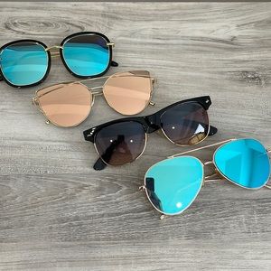 four pairs of women’s sunglasses
